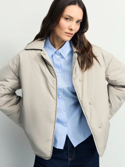 Утепленная куртка с отложным воротником / Zarina фото 2