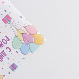 Цена за 10 шт. Бумага упаковочная крафт «С Днём рождения», 50×70 см