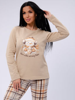 Пижама Ладушка, футер начёс - Малина фото 12