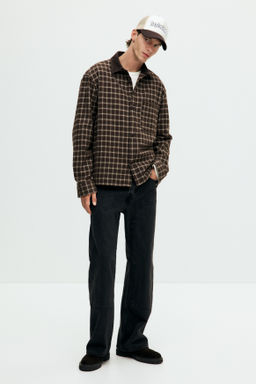 Camisa cropped de franela Loose Fit - H&m фото 4