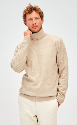 Водолазка мужская F221-15128 бежевая меланж - Fine joyce фото 3