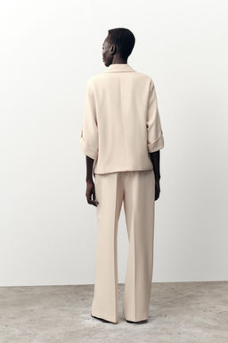 HIGH-WAIST STRAIGHT-LEG TROUSERS - Zara фото 3