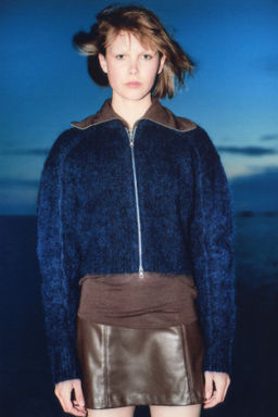C?rdigan en mezcla de mohair con cremallera - H&m фото 4