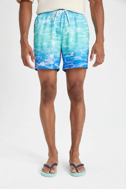 Короткие шорты для плавания с узором - Defacto фото 5