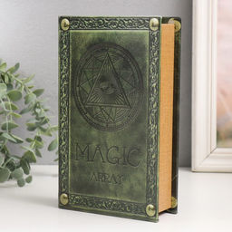 Шкатулка книга-сейф «Магия», дерево, искусственная кожа, 21×13×5 см