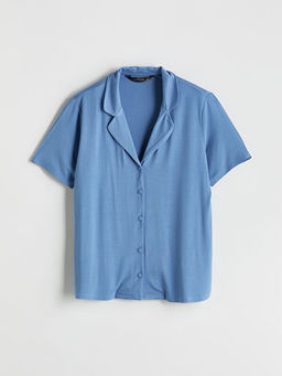 G?mlek Yaka Kad?n Pijama ?st?