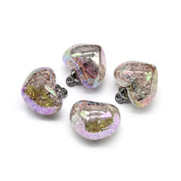 Кулон сердечко 18*19мм из акрила цв.сиреневый, 1шт