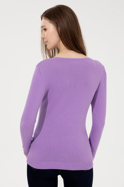 U. S. Polo Assn Женский сиреневый базовый свитер - U.s. polo assn фото 17