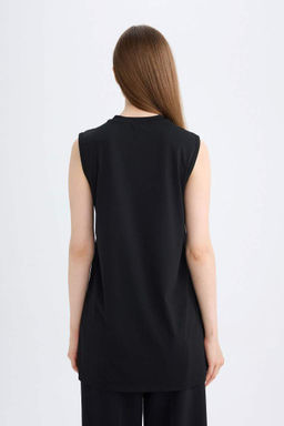 Туника без рукавов обычного кроя с круглым вырезом - Defacto фото 7