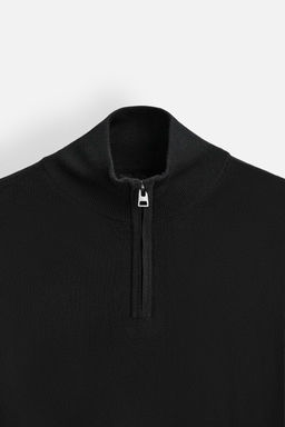 100% WOOL QUARTER ZIP JUMPER - Zara фото 9