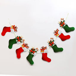 Гирлянда на ленте бумажная «Новогодняя»