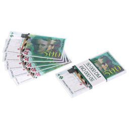 Пачка купюр 500 французских франков
