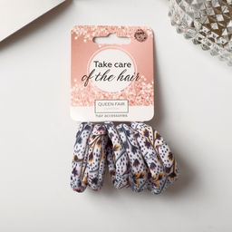 Резинки для волос «Лина», набор 6 шт., цветочки пятнышки, 4 см, чёрно-белые