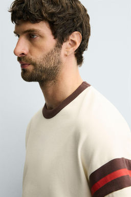 RIB STRIPE T-SHIRT - Zara фото 5