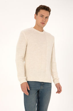 Erkek Comfort Fit Bisiklet Yaka Krem Kazak - U.s. polo assn фото 3
