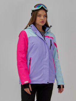 Горнолыжный костюм женский зимний фиолетового цвета 016F - Chunmai фото 14