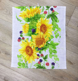 Полотенце 50*60 см вафельное (Подсолнух 3D) - Ивановотекстиль фото 2