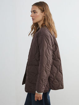 Bisiklet Yaka Oversize Kapitone Kad?n ?i?me Mont