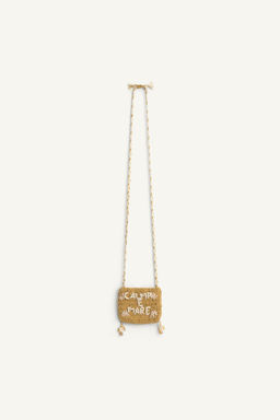 COLLAR LARGO LETRAS ABALORIOS LIMITED EDITION / Beige - Zara фото 3