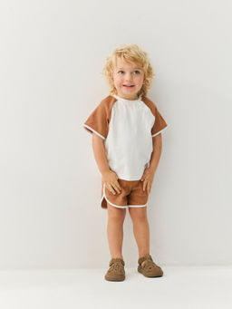 Комплект футболка и шорты Орех из рифленой ткани 0+ - Bungly фото 4