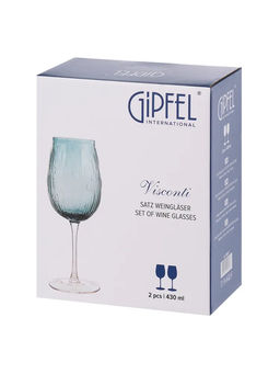 52623 GIPFEL Набор бокалов VISCONTI 430 мл (2шт.). Материал: стекло. Цвет: сине-зеленый.