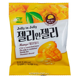 Мармелад с жидким центром Манго "Желе в желе" Jelly in Jelly Соджу/Seoju, Корея, 26 г