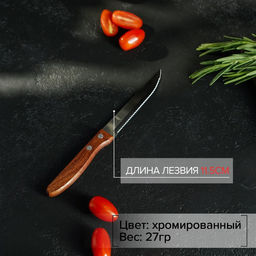Цена за 2 шт. Нож кухонный Доляна «Эльбрус», зубчатое лезвие 11,5 см