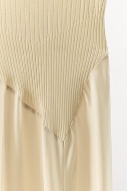 VESTIDO COMBINADO PUNTO / Crudo - Zara фото 6