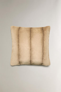 OMBR_ FAUX FUR CUSHION COVER - Zara фото 3