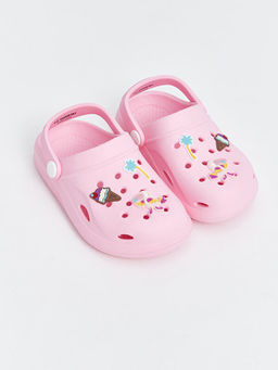 Bask?l? K?z ?ocuk Plaj Sandaleti