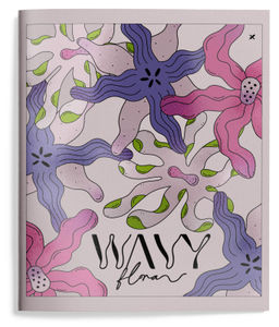 Тетрадь 48 л. А5 клетка, на скрепке, офсет LOREX WAVY FLORAL мелованный картон, запечатка форзаца, soft touch, выборочный УФ-лак - Buro фото 4