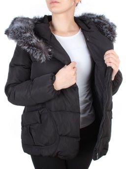 15133 BLACK Куртка зимняя женская (200 гр. холлофайбера) - Fashion фото 8