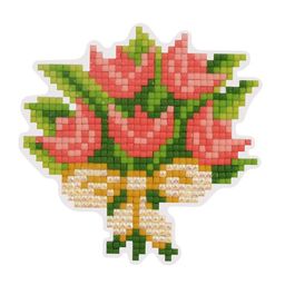 Кристальная (алмазная) мозаика ФРЕЯ ALVM-031 магнит Букетик 8.5 х 8.5 см