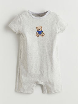 Ay? Teddy Bask?l? Erkek Bebek Tulum