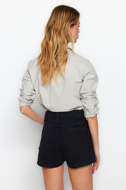 TRENDYOLMILLA Siyah Yuksek Bel Denim Sort TWOSS23SR00312  фото 4