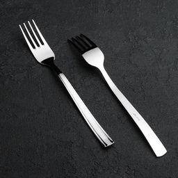 Цена за 6 шт. Вилка столовая «Торжество», длина 20 см, толщина 2 мм, цвет серебряный