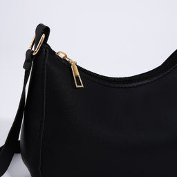 Сумка багет из искусственной кожи,19х15х6.5 см, чёрный цвет - Nazamok фото 3