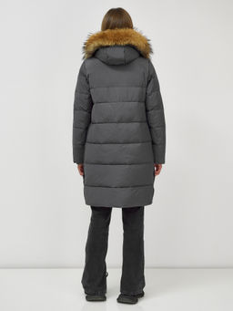 Куртка ПРЕМИУМ КЛАССА зимняя с мехом ЕНОТА, темно-серого цвета - Mtforce фото 5