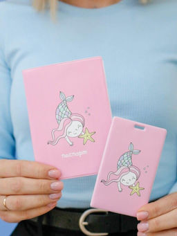 ОБЛОЖКА ДЛЯ ПАСПОРТА Mermaid, pink, плотность 560 мкм