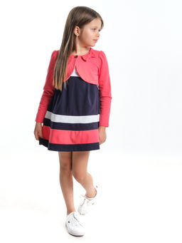 Платье для девочки UD 1740 белый/коралловый - Mini maxi фото 7