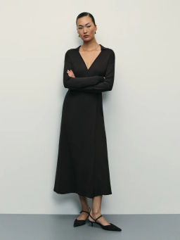 Платье миди на запах из вискозы / Zarina  фото 3