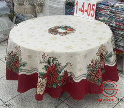 Новогодняя скатерть с рисунком