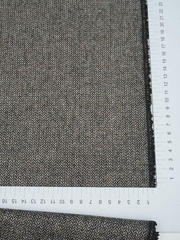 Шерсть пальтово-костюмная Твид Мелкая елочка цв.черный/бежевый, ш.1.5м, шерсть-40%, п/э-60% - Купава фото 16