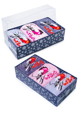 Носки женские Снегири (набор 3 пары)