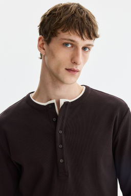 Camiseta de canal? con cuello panadero Slim Fit - H&m фото 7