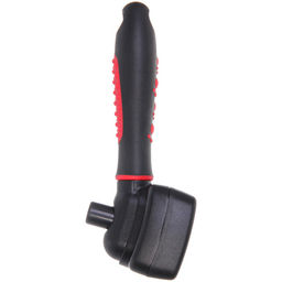 Расческа - пуходерка с кнопкой самоочистки "ПРОФФ - МОЙ БРО", прорезиненная ручка, цвет черный, 10*17,5см