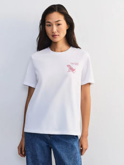 Футболка из хлопка с принтом ZR2605013411-1 / Zarina