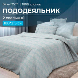 Пододеяльник 2-спальный, бязь ГОСТ (Бельведер грифин)