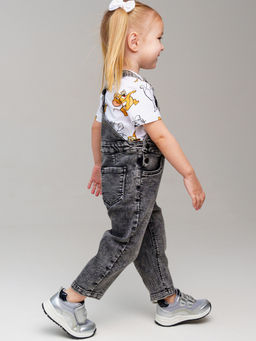 12543011 Полукомбинезон джинсовый для девочек