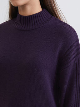 Yar?m Bal?k?? Yaka Kad?n Triko Tunik